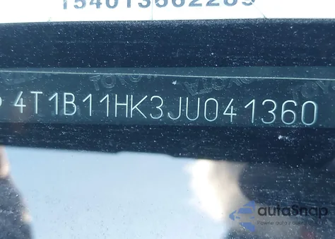 2018 Toyota Camry Le z USA, uszkodzony, nr VIN 4T1B11HK3JU041360